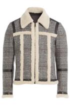Neil Barrett Neil Barrett Wool Jacket With Shearling And Leather - Grey