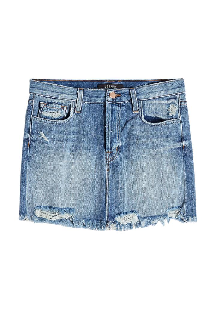 J Brand J Brand Distressed Mini Skirt