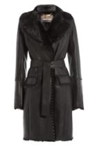 Roberto Cavalli Roberto Cavalli Stud-embellished Leather Coat - Black