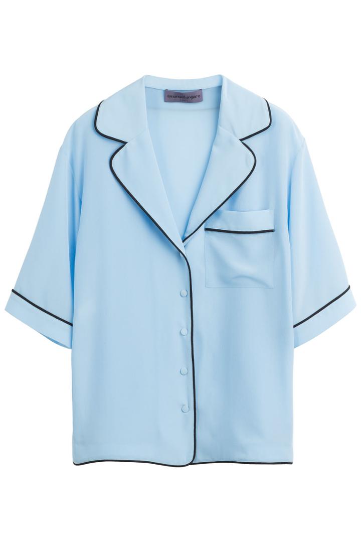 Emanuel Ungaro Emanuel Ungaro Crêpe De Chine Blouse - Blue