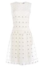 Red Valentino Silk Dress With Eyelets