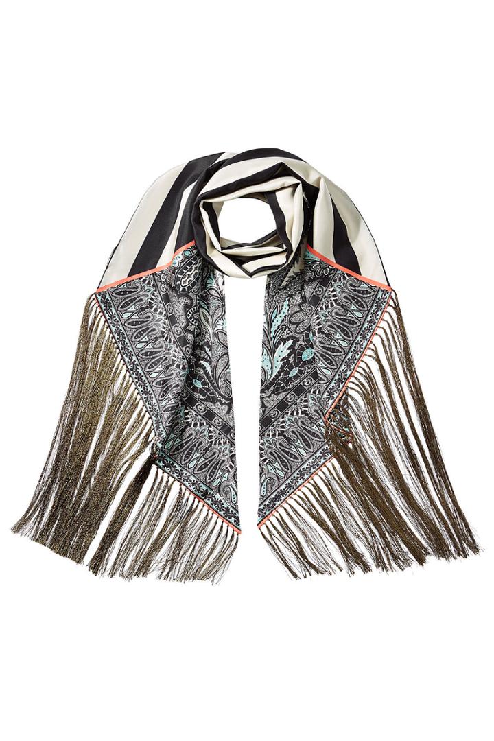 Etro Etro Fringed Silk Scarf - Multicolored