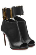 Dsquared2 Dsquared2 Leather Open Toe Ankle Boots With Cuff