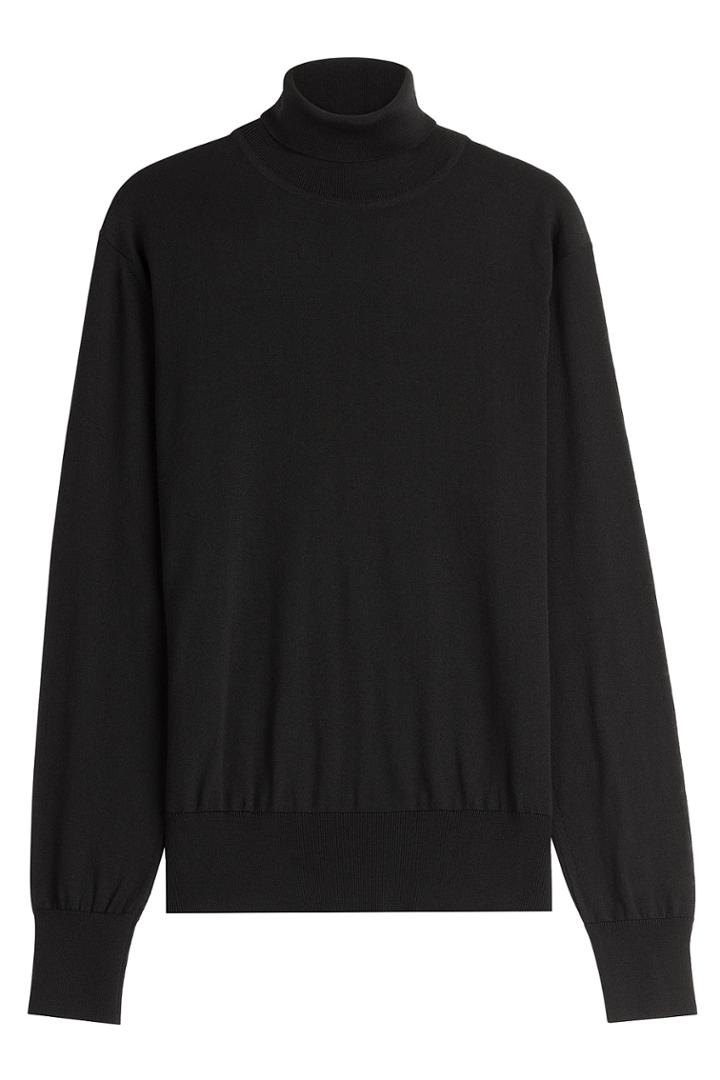 Jil Sander Jil Sander Fleece Wool Turtleneck - Black
