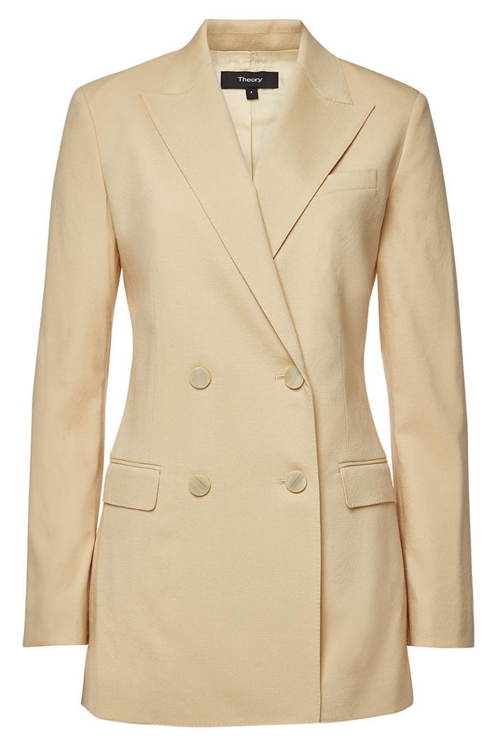 Theory Theory Virgin Wool Double Breasted Blazer