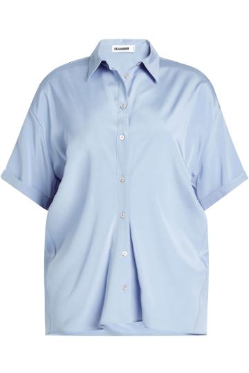 Jil Sander Jil Sander Silk Shirt - Blue