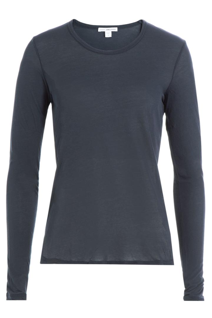 James Perse James Perse Long-sleeved Cotton Top - Blue