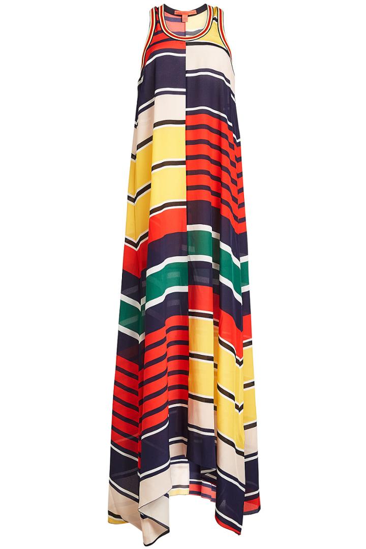 Hilfiger Collection Hilfiger Collection Striped Silk Maxi Dress