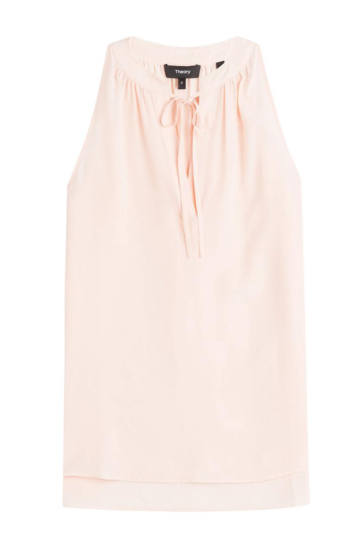 Theory Theory Livilla Silk Top With Self-tie Front
