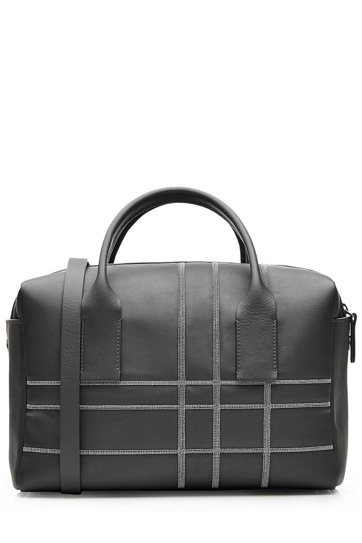 Brunello Cucinelli Brunello Cucinelli Embellished Leather Bowling Bag
