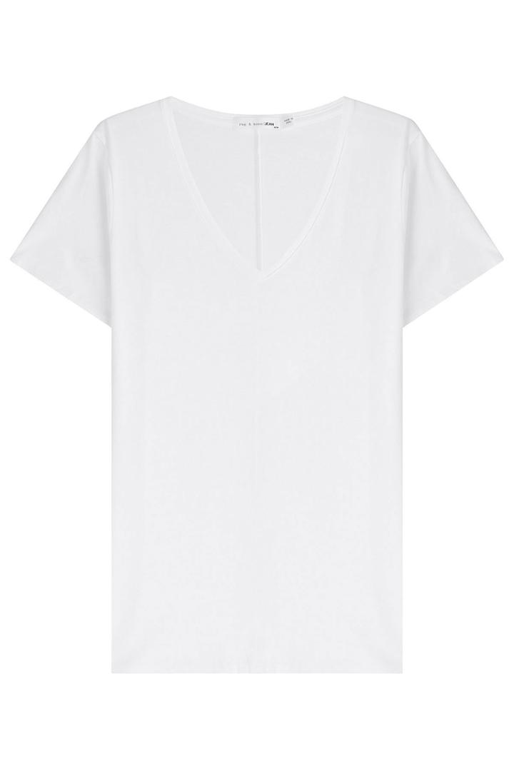 Rag & Bone Rag & Bone Cotton T-shirt With V-neckline - White