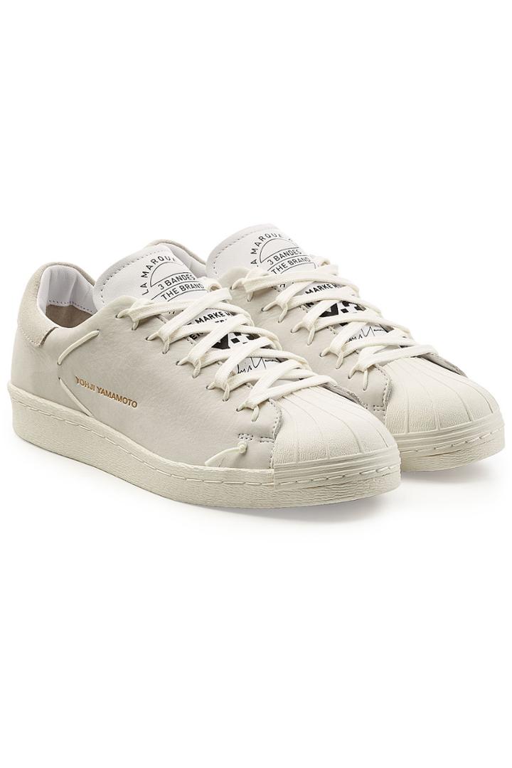 Adidas Y-3 Adidas Y-3 Super Knot Leather Sneakers With Suede