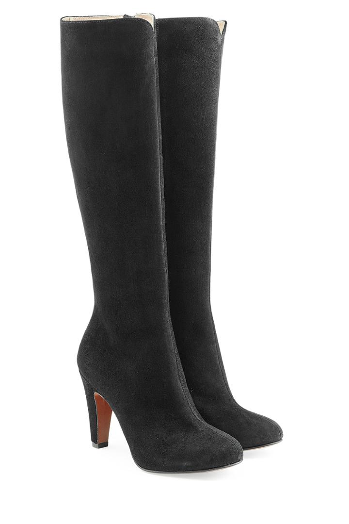 Lautre Chose Lautre Chose High Heel Suede Boots - Black