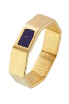 Pippa Small Pippa Small Gold Plated Silver Ring With Lapis