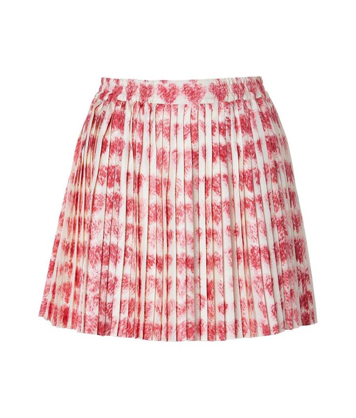 Red Valentino Silk Twill Printed Skirt