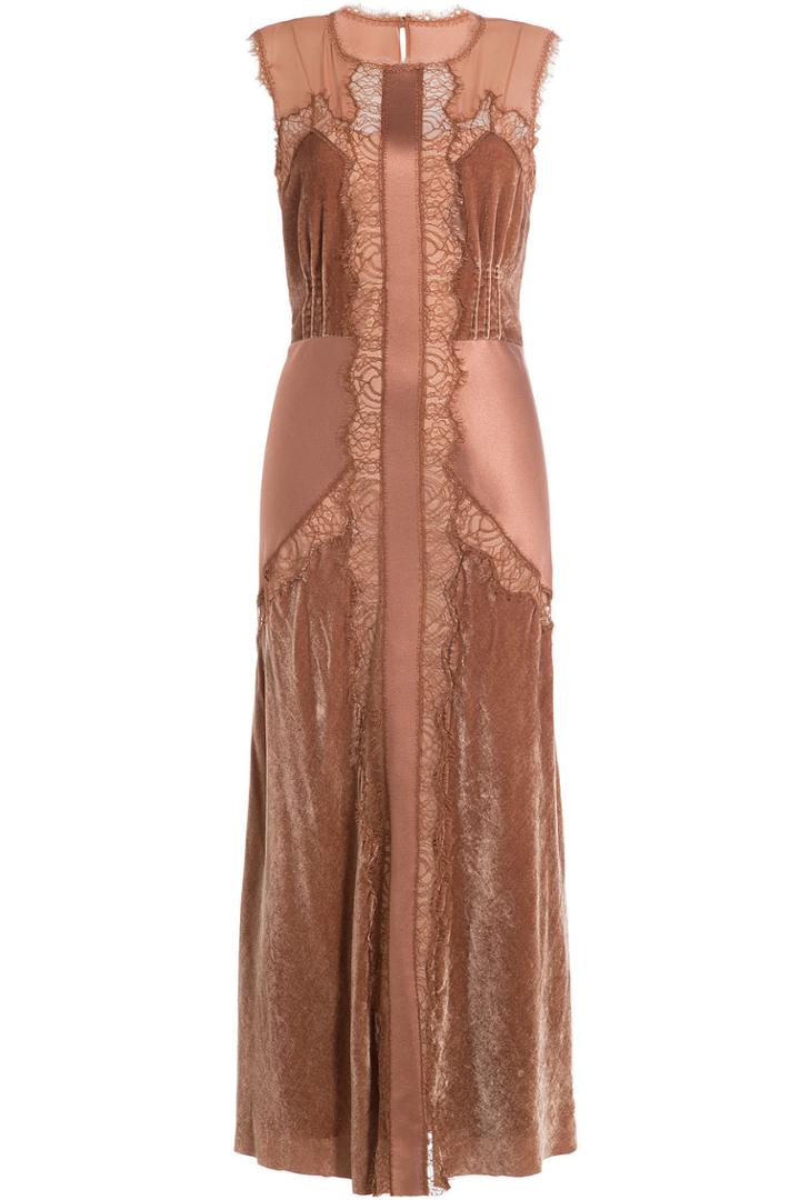 Alberta Ferretti Alberta Ferretti Velvet And Lace Dress