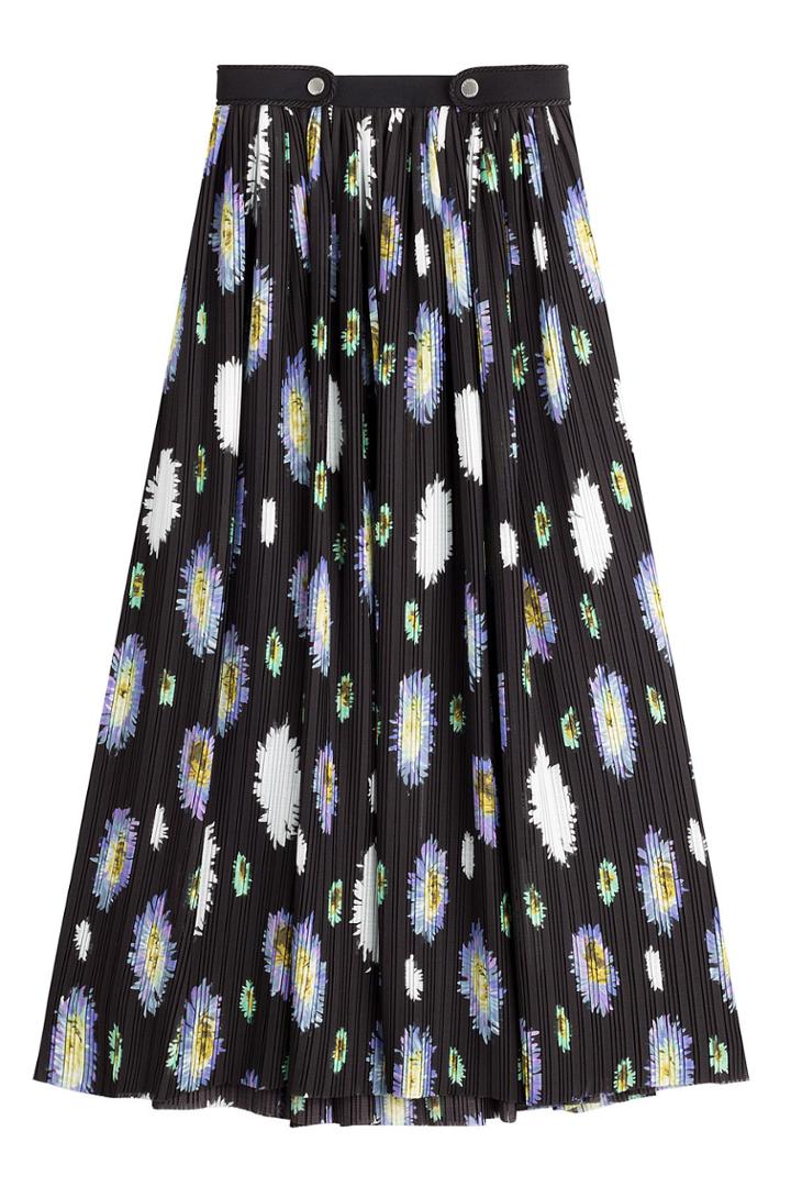 Kenzo Kenzo Printed Skirt With Pleats