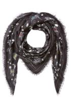 Alexander Mcqueen Alexander Mcqueen Jeweled Print Scarf With Silk