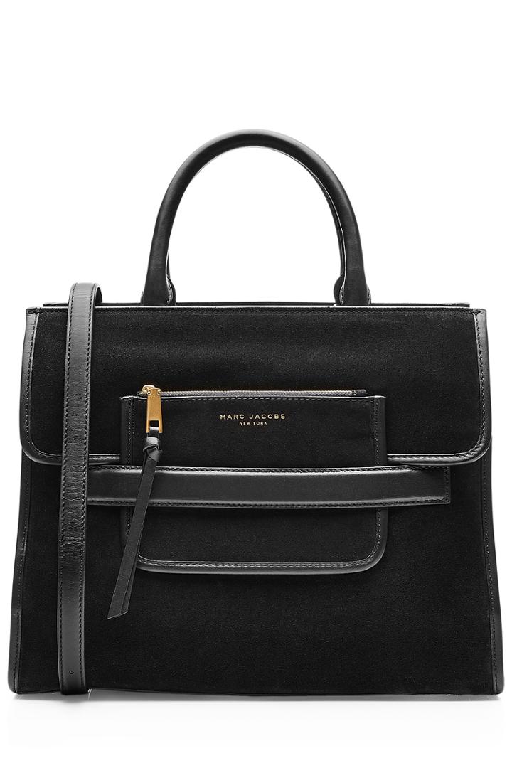 Marc Jacobs Marc Jacobs Madison Suede Tote - Black