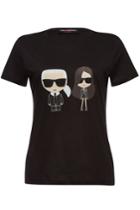 Karl X Kaia Gerber Karl X Kaia Gerber Ikonik Printed Cotton T-shirt