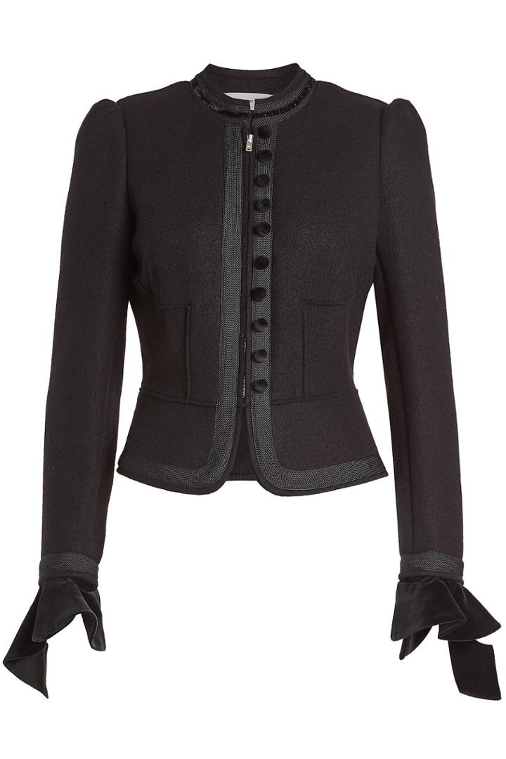 Sonia Rykiel Sonia Rykiel Wool-angora Jacket With Ruffled Cuffs