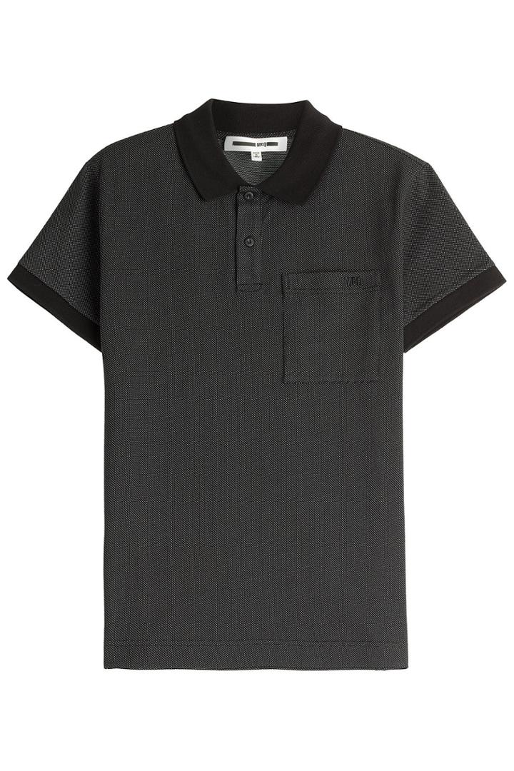 Mcq Alexander Mcqueen Mcq Alexander Mcqueen Printed Polo Shirt - Black