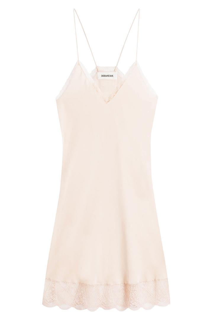 Zadig & Voltaire Zadig & Voltaire Silk Slip Dress With Lace