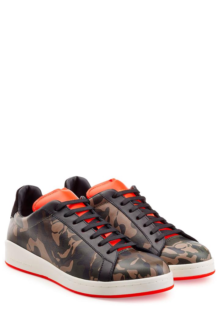 Alexander Mcqueen Alexander Mcqueen Printed Leather Sneakers - Multicolor