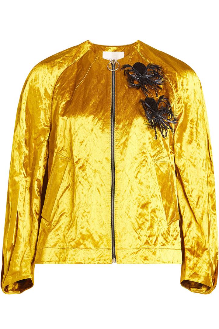 Roksanda Roksanda Embellished Metallic Jacket With Cotton
