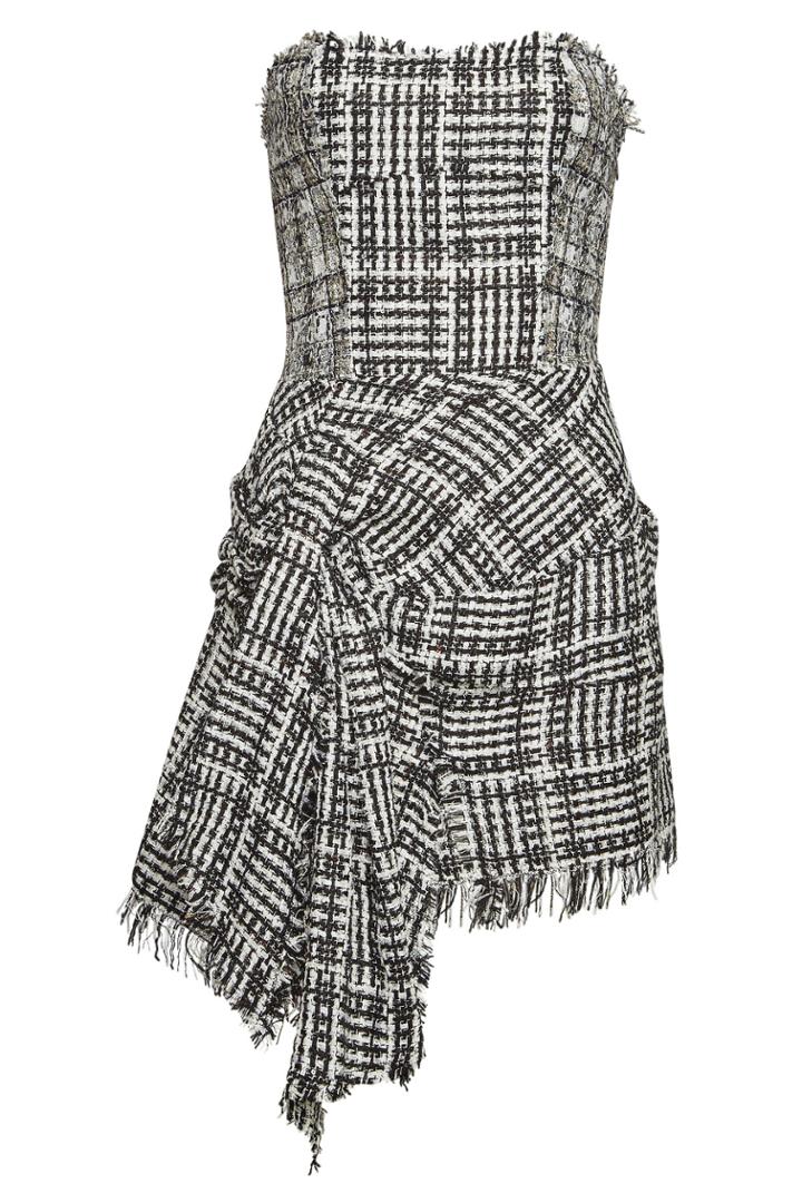 Faith Connexion Faith Connexion Tweed Mini Dress With Knot Detail
