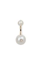 Delfina Delettrez 18kt Yellow Gold Earing With Pearl And White Diamond