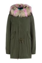 Mr & Mrs Italy Mr & Mrs Italy Cotton Parka With Raccoon And Mink Fur - Green