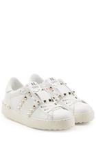 Valentino Valentino Leather Untitled Rockstud Sneakers - White