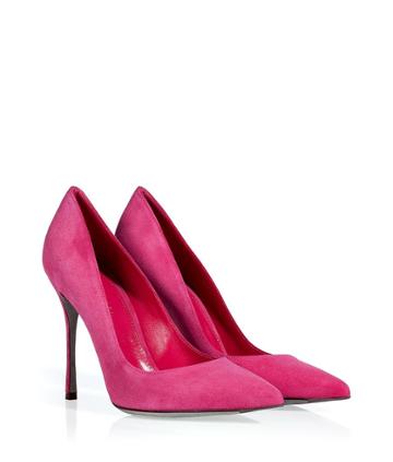 Sergio Rossi Pink Suede Pointy Toe Pumps