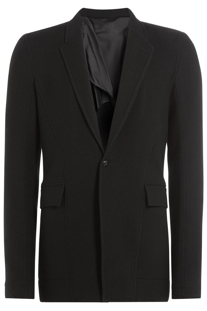 Rick Owens Men Rick Owens Men Virgin Wool Blazer - Black