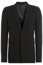 Rick Owens Men Rick Owens Men Virgin Wool Blazer - Black