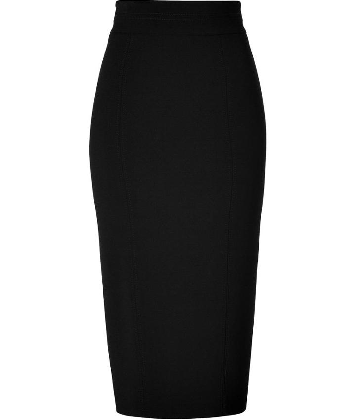Lwren Scott High-waisted Pencil Skirt In Black