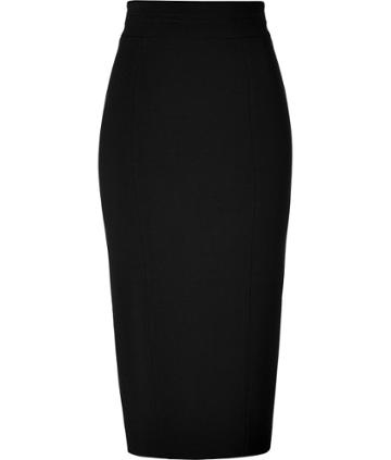 Lwren Scott High-waisted Pencil Skirt In Black