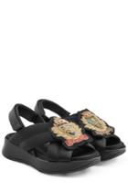 Burberry Burberry Fabric Sandals With Embroidered Badge