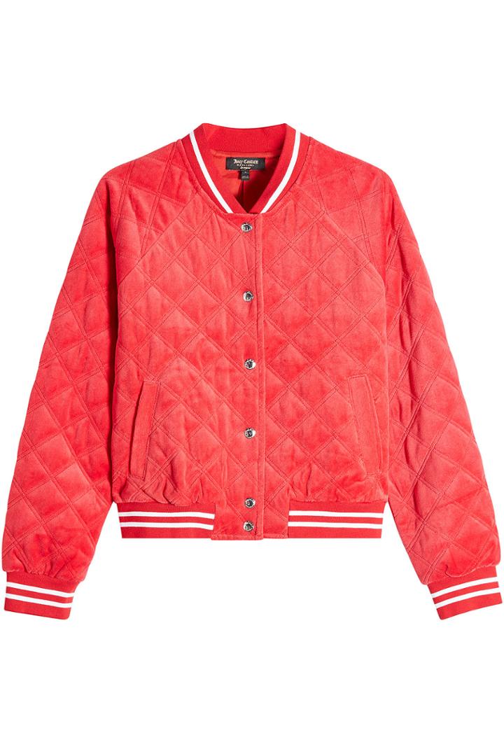 Juicy Couture Juicy Couture Quilted Velvet Bomber