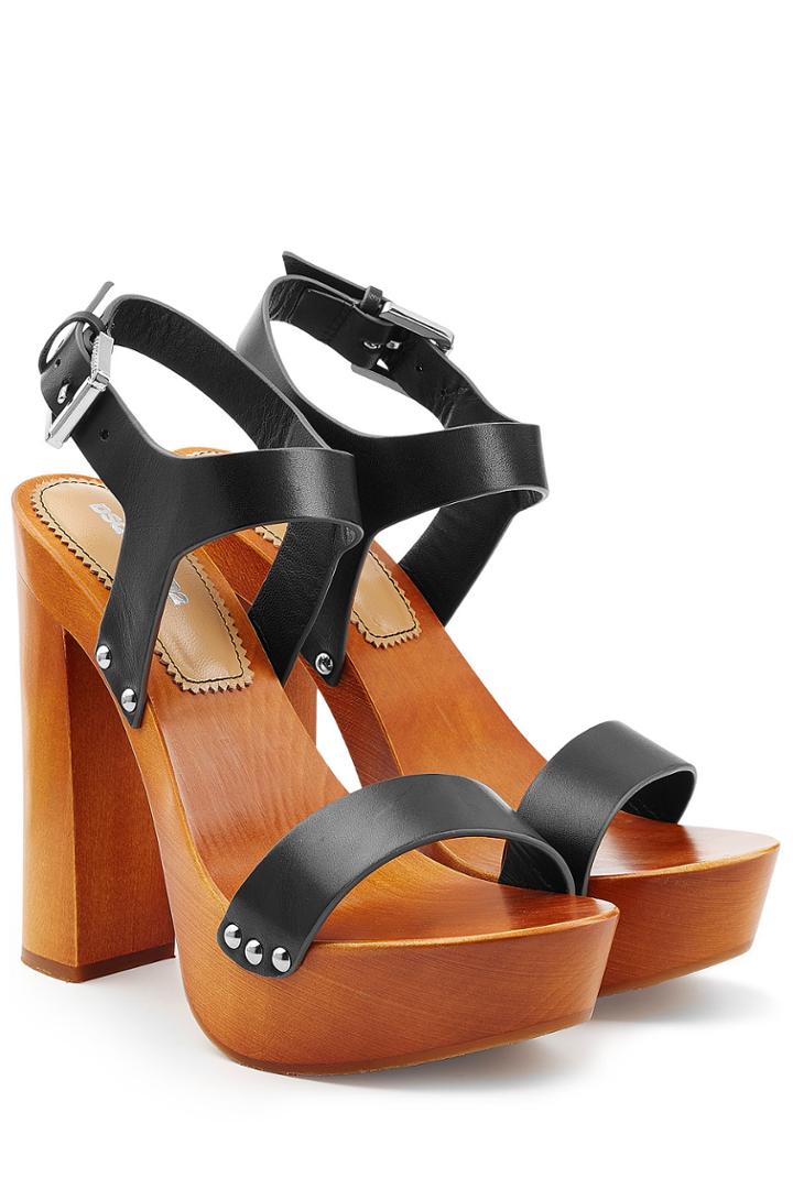 Dsquared2 Dsquared2 Leather Platform Sandals - Brown