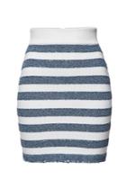 Balmain Balmain Striped Mini Skirt With Sequins