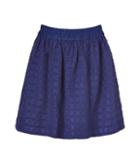 Marc By Marc Jacobs Val Blue Cotton-silk Daisy Embroidered Skirt