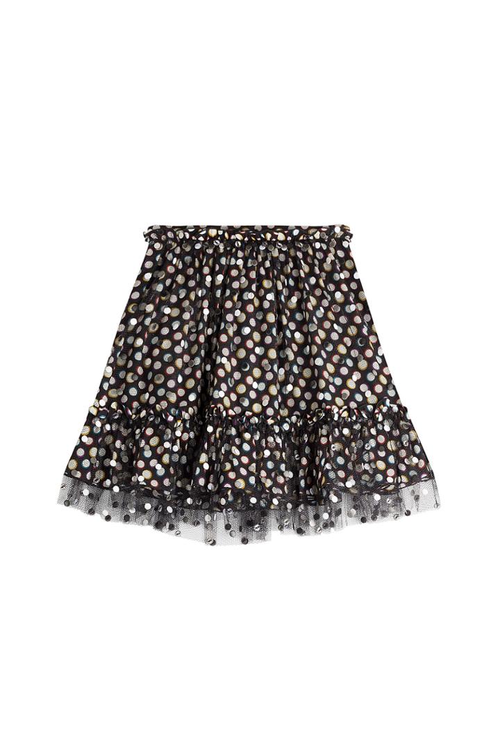 Marco De Vincenzo Marco De Vincenzo Embroidered Polka Dot Tulle Skirt - Multicolor