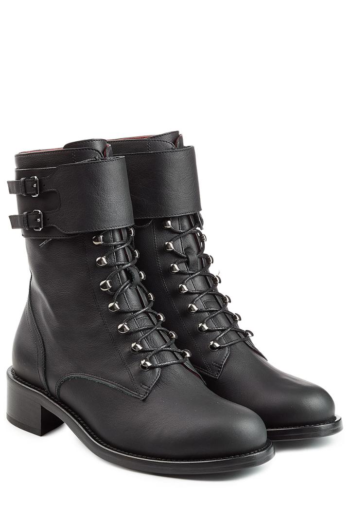 Philosophy Di Lorenzo Serafini Philosophy Di Lorenzo Serafini Leather Biker Boots - Black