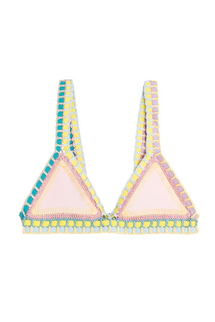 Kiini Kiini Lolo Bikini Top With Hand Crocheted Trim - Multicolor