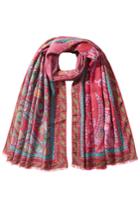 Etro Etro Printed Wool Scarf With Silk - Red