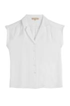 Michael Kors Collection Michael Kors Collection Sleeveless Silk Blouse - White