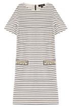 Tara Jarmon Tara Jarmon Striped Cotton Dress With Embellishment
