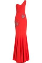 Roland Mouret Roland Mouret Asymmetric Dress With Applique - Red